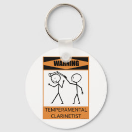 Warnung des temporären Clarinetist Schlüsselanhänger