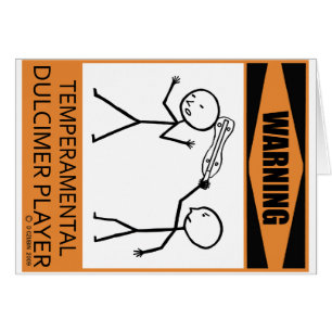 Warnung des temporären Dulcimer-Spielers