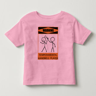 Warnung des temporären Handbell-Spielers Kleinkind T-shirt