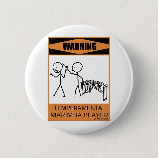 Warnung des temporären Marimba-Spielers Button (Vorderseite)