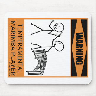 Warnung des temporären Marimba-Spielers Mousepad