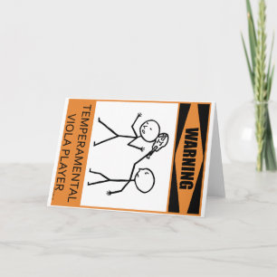 Warnung des temporären Viola-Spielers Karte