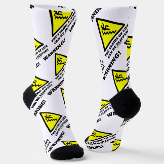 Warnung! Die Stufen des Lebens können rutschig sei Socken