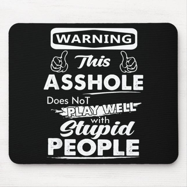 Warnung Diese Gpy-Person spielt nicht mit Dummköpf Mousepad (Vorne)