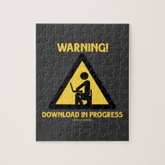 Warnung! Downloadlaufender Geek-SpaßSignage Puzzle