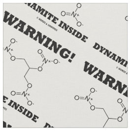 Warnung! Dynamit in Nitroglycerin Molecule Stoff