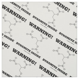 Warnung! Dynamit in Nitroglycerin Molecule Stoff
