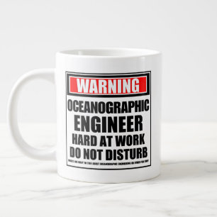 Warnung eines Ozeanographen-Ingenieurs bei harter Jumbo-Tasse