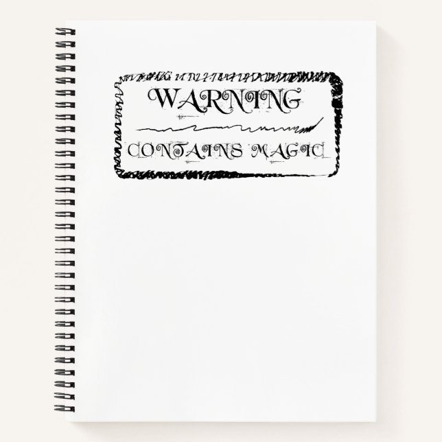 Warnung: Enthält Magie Notizbuch (Vorderseite)