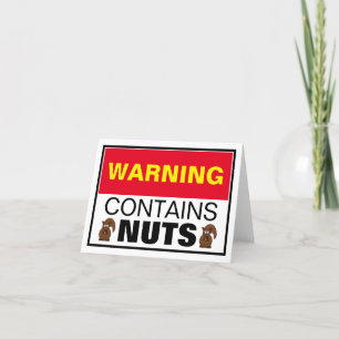 WARNUNG enthält Nuts Dankeskarte