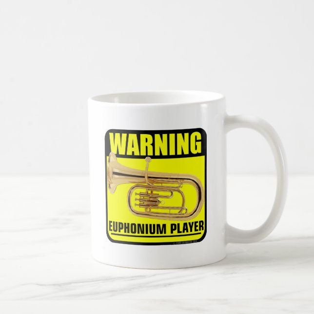 Warnung! Euphonium-Spieler Tasse (Rechts)