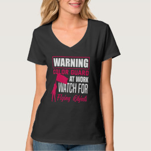 Warnung Farbgarde bei der Arbeit Wintergarde T-Shirt