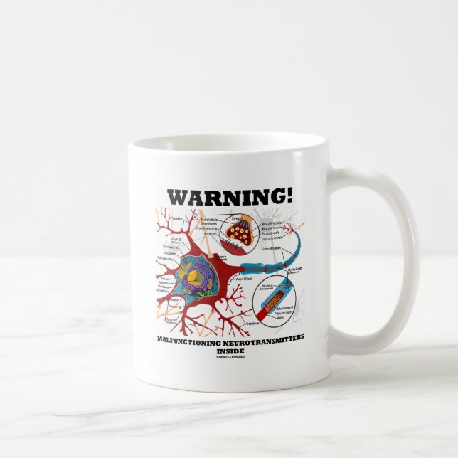 Warnung! Fehlende Neurotransmitter im Inneren Tasse (Rechts)