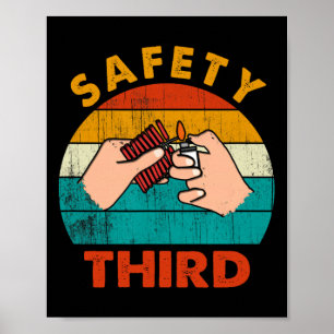 Warnung Feuerwerk Knallkörper Sicherheit Dritt 4.  Poster