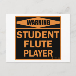 Warnung: Flute Player Postkarte