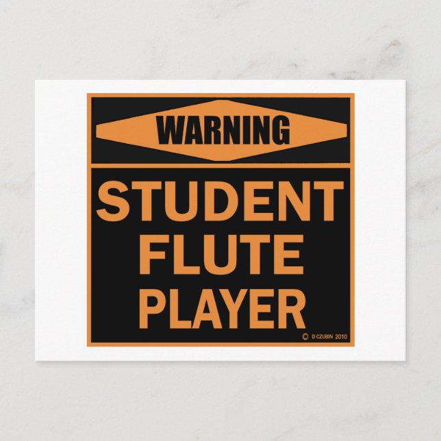 Warnung: Flute Player Postkarte (Vorderseite)