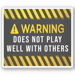 Warnung funktioniert nicht gut mit anderen aufkleber