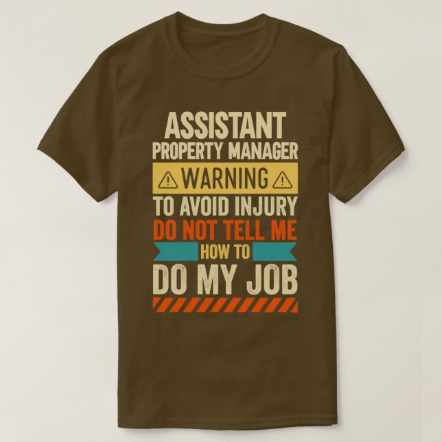 Warnung für den Assistenten-Eigenschaftenmanager T-Shirt (Design vorne)