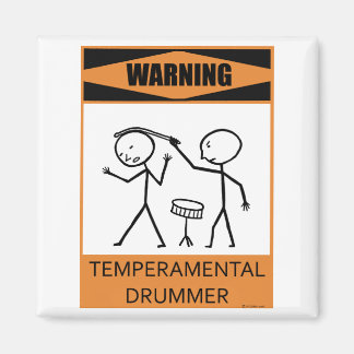 Warnung für einen temporären Drummer Magnet