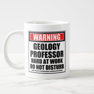Warnung für Geologie Professor hart am Arbeitsplat Jumbo-Tasse