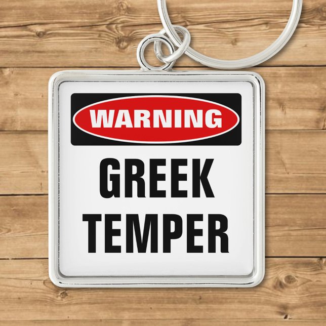 Warnung für griechischen Temper Schlüsselanhänger (Von Creator hochgeladen)