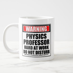 Warnung für Physik Professor hart am Arbeitsplatz Jumbo-Tasse