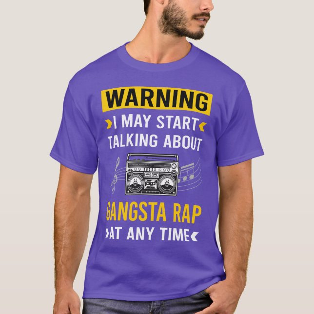 Warnung Gangsta-Rap Rapper Junge T-Shirt (Vorderseite)