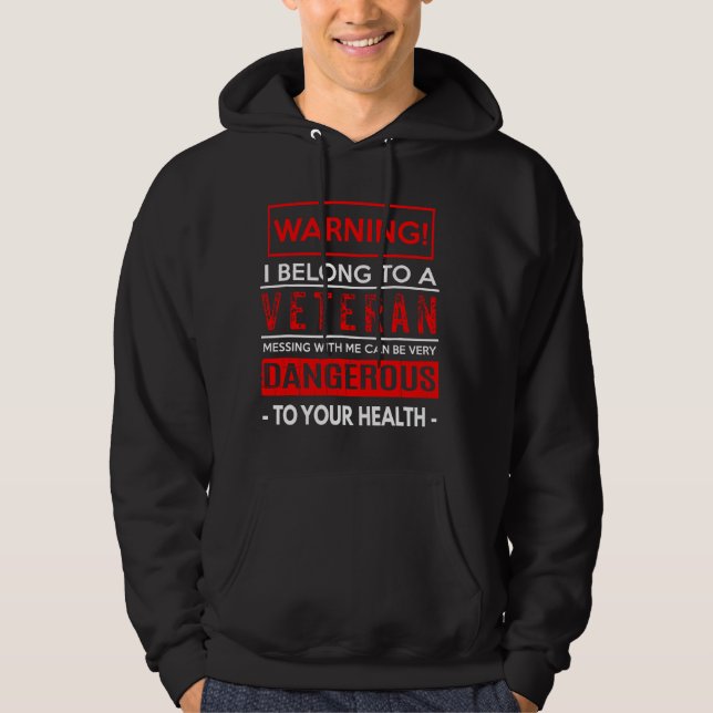 Warnung Gefährlich  Hoodie (Vorderseite)
