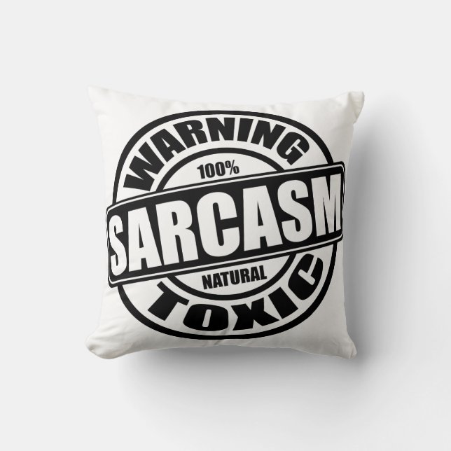 Warnung giftiger Sarcasm-Funny-Zitat Kissen (Vorderseite)