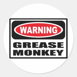 Warnung GREASE MONKEY Sticker