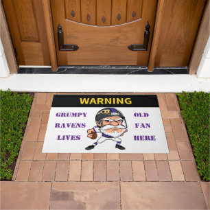 Warnung Grumpy Old Ravens Fan lebt hier Fußmatte