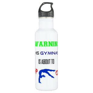 Warnung Gymnast Gedreht Wasserflasche Edelstahlflasche