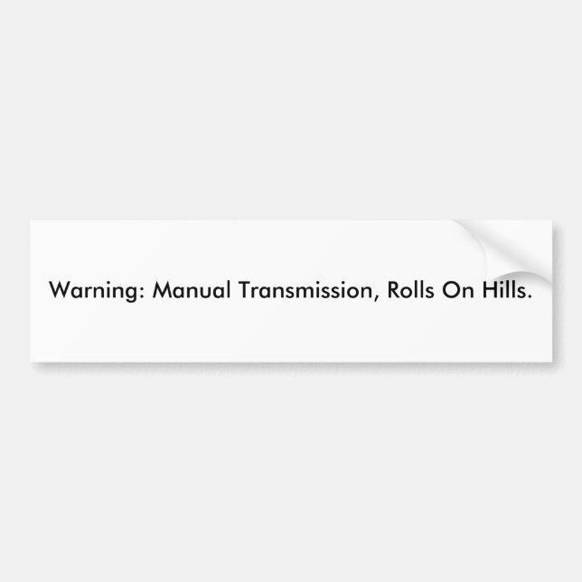 Warnung: Handsenden Autoaufkleber (Vorne)