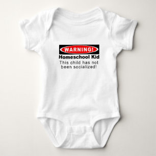 Warnung!  Homeschool Kind Baby Strampler