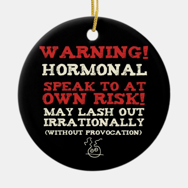 Warnung! Hormonal Keramikornament (Vorne)