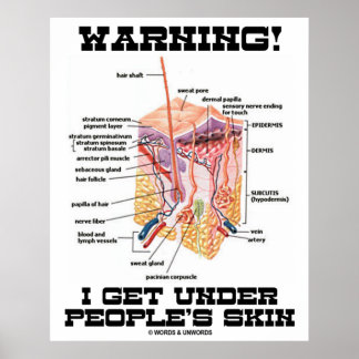 Warnung! Ich bekomme unter die Haut der Menschen ( Poster