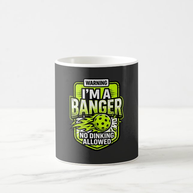 Warnung, ich bin ein Knaller Lustiger Pickleball-B Kaffeetasse (Mittel)