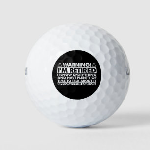 Warnung Ich bin im Ruhestand Lustiger Ruhestand Re Golfball