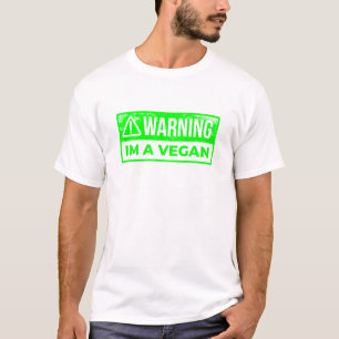 Warnung ich bin Veganer Vegetarier T-Shirt