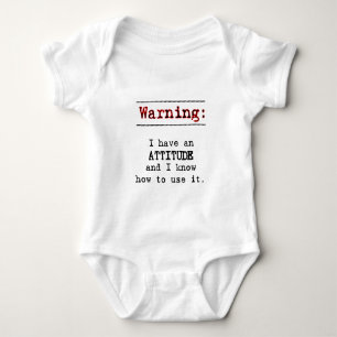 Warnung: Ich habe eine Einstellung Baby Strampler