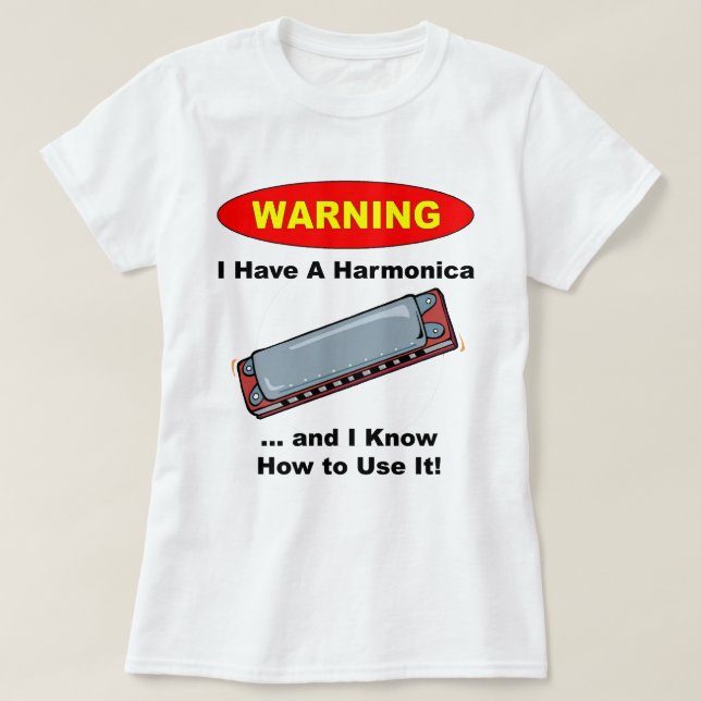 Warnung! Ich habe eine Harmonika… T-Shirt (Design vorne)