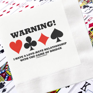 Warnung! Ich habe eine Liebe-Hass-Brücke Serviette