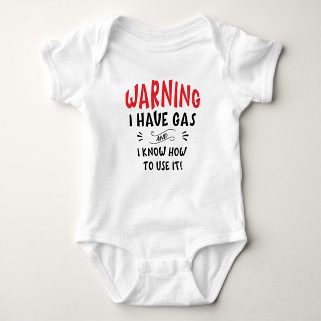 Warnung, ich habe Gas... Funny Baby Baby Strampler (Vorderseite)