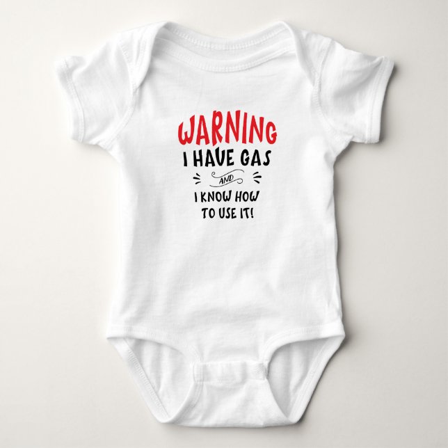 Warnung, ich habe Gas... Funny Baby Strampler (Vorderseite)