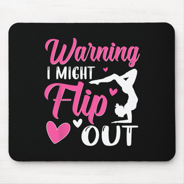 Warnung Ich Könnte Umkippen Handstand Turner Turne Mousepad (Vorne)