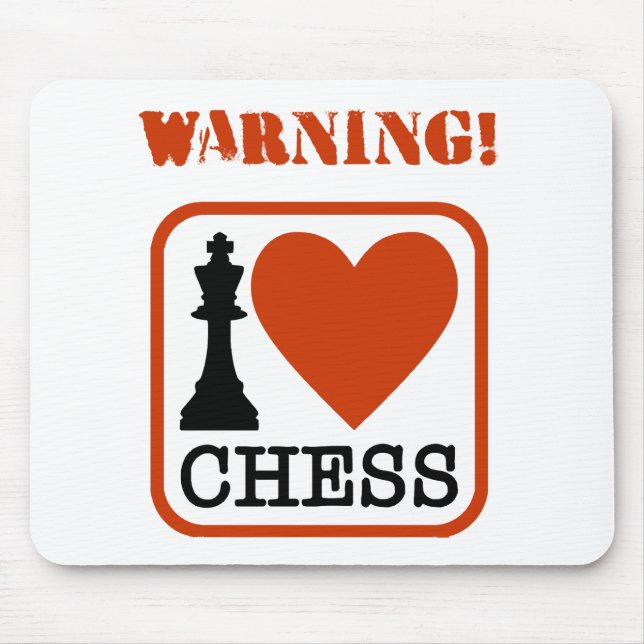 Warnung! Ich liebe Schach Mousepad (Vorne)