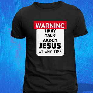 WARNUNG Ich rede vielleicht über Jesus Lustiger Pa T-Shirt