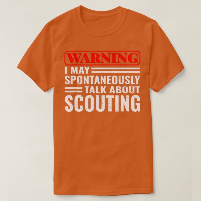 Warnung Ich spreche scouting Camping Junge Wanders T-Shirt (Design vorne)