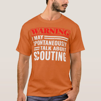 Warnung Ich spreche scouting Camping Junge Wanders T-Shirt