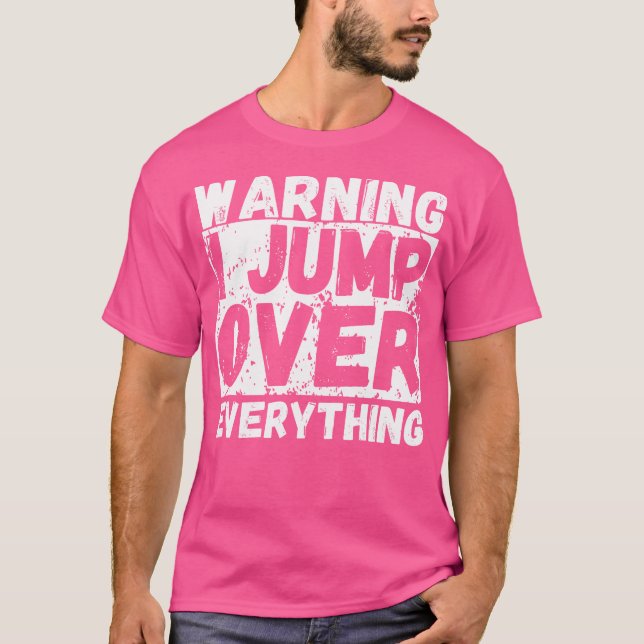 Warnung Ich Springe Über Alles Freerunning Parkour T-Shirt (Vorderseite)